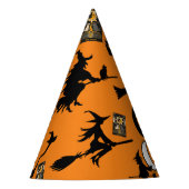 Tovenaar blackcat maan bloomstick feesthoedjes (Voorkant)