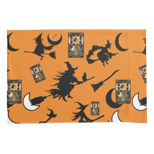 Tovenaar blackcat maan bloomstick kussensloop (Voorkant-Rechts)