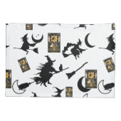 Tovenaar blackcat maan bloomstick kussensloop (Achterkant-Links)