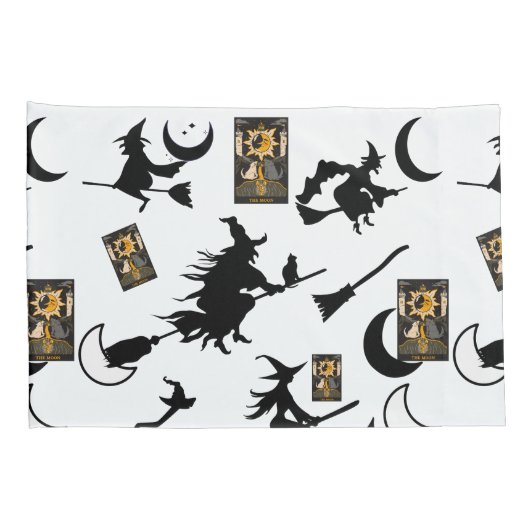 Tovenaar blackcat maan bloomstick kussensloop (Achterkant-Rechts)