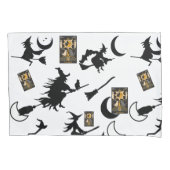 Tovenaar blackcat maan bloomstick kussensloop (Voorkant-Links)