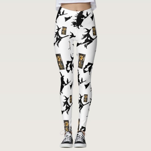 Tovenaar blackcat maan bloomstick leggings (Voorkant)