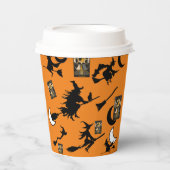 Tovenaar blackcat maan bloomstick papieren bekers (Voorkant)