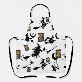 Tovenaar blackcat maan bloomstick schort