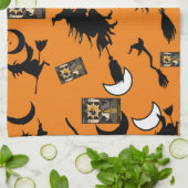 Tovenaar blackcat maan bloomstick theedoek (Gevouwen)