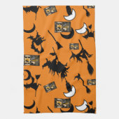 Tovenaar blackcat maan bloomstick theedoek (Verticaal)