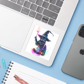 Tovenaar Cat Magic Sticker (Laptop met iPhone)
