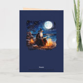 Tovenaar die een boek leest - Wicca Halloween 1 Kaart (Achterkant)