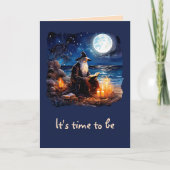 Tovenaar die een boek leest - Wicca Halloween 1 Kaart (Voorkant)