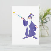 Tovenaar die een Spel gieten Kaart (Staand voorkant)