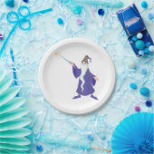 Tovenaar die een Spel gieten Papieren Bordje (Feest)