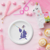 Tovenaar die een Spel gieten Papieren Bordje (Feest)