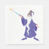 Tovenaar die een Spell Magic Napkins giet Servet (Voorkant)