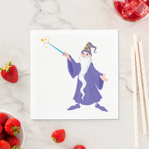 Tovenaar die een Spell Magic Napkins giet Servet