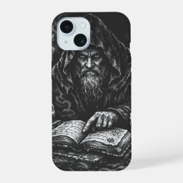 Tovenaar die het Grimoire bestudeert — door BurnsI iPhone 15 Case