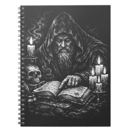 Tovenaar die het Grimoire bestudeert — door BurnsI Notitieboek