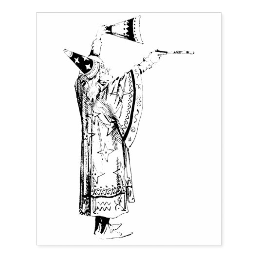  tovenaar die Magic Rubber Art Stamp bevat Rubberstempel (Afrduk)