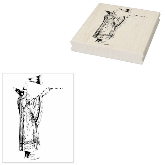  tovenaar die Magic Rubber Art Stamp bevat Rubberstempel (Gestempeld)