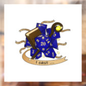 Tovenaar Dobbelsteen Ontwerp Raamsticker (Vel 2)