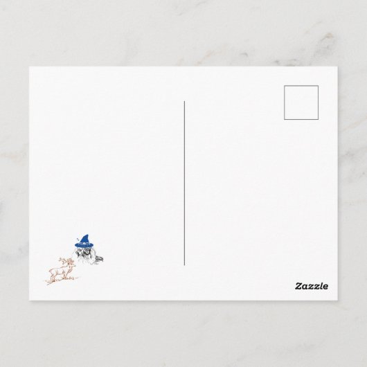 Tovenaar en Deer Briefkaart (Achterkant)