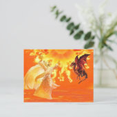 Tovenaar en draak. briefkaart (Staand voorkant)