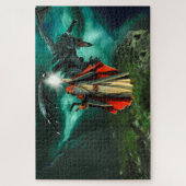 Tovenaar en draak legpuzzel (Verticaal)