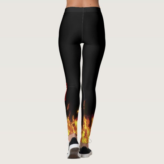 Tovenaar Fire FUEGO Leggings die Pizza Lord runnen (Achterkant)
