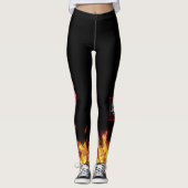 Tovenaar Fire FUEGO Leggings die Pizza Lord runnen (Voorkant)