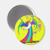 Tovenaar gooit kleurrijke tovervloekingen met de g magneet (Voorkant / Achterkant)