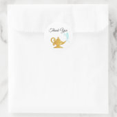 Tovenaar gouden lamp Dank je Ronde Sticker (Tas)