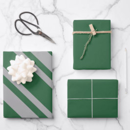 Tovenaar Groen en Grijs met Effengroen Inpakpapier Vel