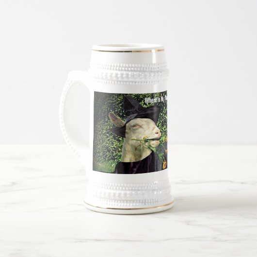 Tovenaar Halloween Goat Bierpul (Voorkant links)