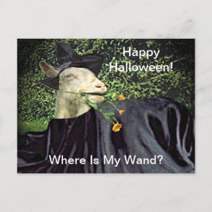 Tovenaar Halloween Goat Briefkaart