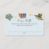 Tovenaar Halloween Jongen Luier Raffle Baby shower Informatiekaartje (Voorkant)
