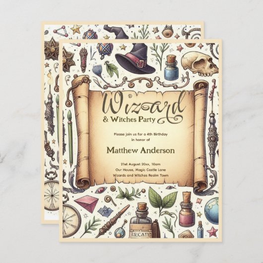 Tovenaar Heksen Party Magische Wands Petten (Voorkant / Achterkant)