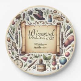 Tovenaar Heksen Party Magische Wands Petten Papieren Bordje