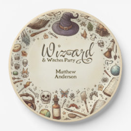 Tovenaar Heksen Party Magische Wands Petten Papieren Bordje