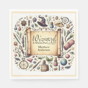 Tovenaar Heksen Party Magische Wands Petten Servet