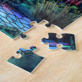 Tovenaar in bos met magie legpuzzel (Zijkant)