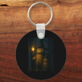 Tovenaar Kat Grappige Halloween Kat Meme  Sleutelhanger (Voorkant)
