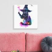 Tovenaar Kat Magie Canvas Afdruk (Insitu (Woonkamer))