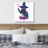 Tovenaar Kat Magie Canvas Afdruk (Insitu (Slaapkamer))