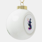 Tovenaar Kat Magie Keramische Bal Ornament (Links)