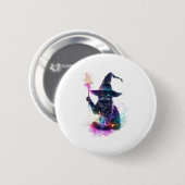 Tovenaar Kat Magie Ronde Button 5,7 Cm (Voorkant /achterkant)