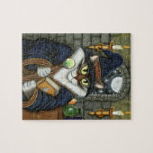 Tovenaar kat merlin Magische Sorcerer Puzzle Legpuzzel (Horizontaal)