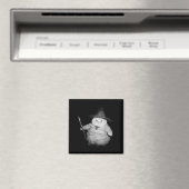 tovenaar kat raar grappig Halloween kat meme Magneet (Insitu (Vaatwasser))