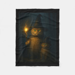 Tovenaar Kat Rare Grappige Halloween Kat Meme Fleece Deken