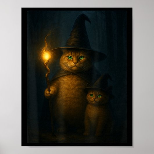 Tovenaar Kat Rare Grappige Halloween Kat Meme Poster (Voorkant)