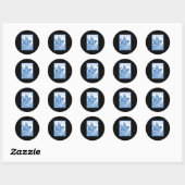 Tovenaar kat ruiter grappige leuke meme  ronde sticker (Vel)