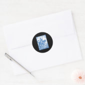 Tovenaar kat ruiter grappige leuke meme  ronde sticker (Envelop)